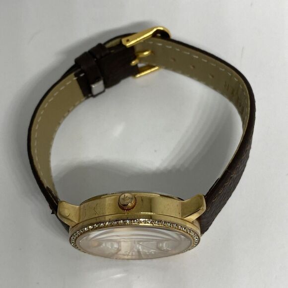 Michael Kors Lady Nini MK3183 Women Brown Leather Analog Dial Quartz Watch EY662 - Picture 8 of 12